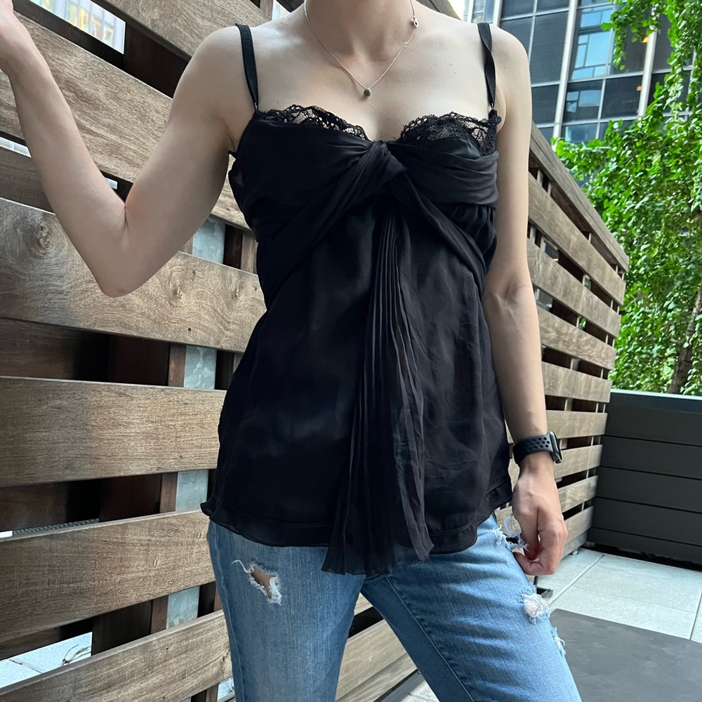 Dolce & Gabbana Black Lacy Top, Size 38.